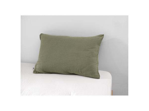 Gaia - Taie D'Oreiller - Double Gaze De Coton - Romarin