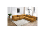 Jeanne - Modular Fixed Corner Sofa - Velvet Fabric with 4 Armless Chairs and 1 Corner Unit