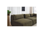 Jeanne - Modular Fixed Corner Sofa - Velvet Fabric with 4 Armless Chairs and 1 Corner Unit