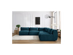 Jeanne - Modular Fixed Corner Sofa - Velvet Fabric with 4 Armless Chairs and 1 Corner Unit