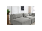 Jeanne - Modular Fixed Corner Sofa - Velvet Fabric with 4 Armless Chairs and 1 Corner Unit