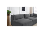 Jeanne - Modular Fixed Corner Sofa - Velvet Fabric with 4 Armless Chairs and 1 Corner Unit