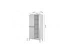 Kasha - Meuble Vitrine 2 Portes - Pieds Noirs