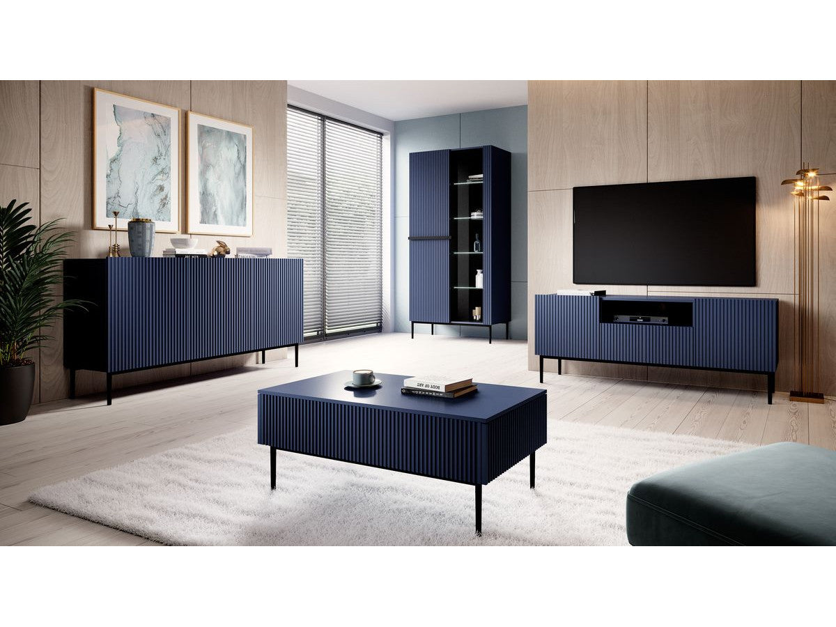 Mueble vitrina de 2 puertas - Kasha - Patas negras
