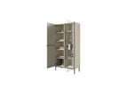 Kasha - Meuble Vitrine 2 Portes - Pieds Noirs