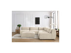 Modular Fixed Corner Sofa Jeanne Velvet Fabric with 4 Armchairs, 1 Corner and 1 Ottoman