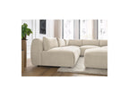 Modular Fixed Corner Sofa Jeanne Velvet Fabric with 4 Armchairs, 1 Corner and 1 Ottoman