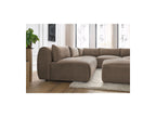 Modular Fixed Corner Sofa Jeanne Velvet Fabric with 4 Armchairs, 1 Corner and 1 Ottoman