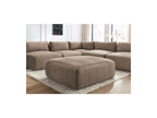 Modular Fixed Corner Sofa Jeanne Velvet Fabric with 4 Armchairs, 1 Corner and 1 Ottoman
