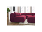 Modular Fixed Corner Sofa Jeanne Velvet Fabric with 4 Armchairs, 1 Corner and 1 Ottoman
