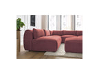 Modular Fixed Corner Sofa Jeanne Velvet Fabric with 4 Armchairs, 1 Corner and 1 Ottoman