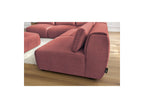 Modular Fixed Corner Sofa Jeanne Velvet Fabric with 4 Armchairs, 1 Corner and 1 Ottoman