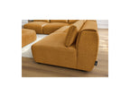Modular Fixed Corner Sofa Jeanne Velvet Fabric with 4 Armchairs, 1 Corner and 1 Ottoman