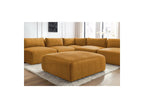 Modular Fixed Corner Sofa Jeanne Velvet Fabric with 4 Armchairs, 1 Corner and 1 Ottoman