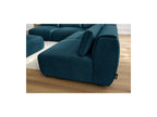 Modular Fixed Corner Sofa Jeanne Velvet Fabric with 4 Armchairs, 1 Corner and 1 Ottoman