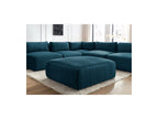 Modular Fixed Corner Sofa Jeanne Velvet Fabric with 4 Armchairs, 1 Corner and 1 Ottoman