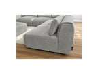 Modular Fixed Corner Sofa Jeanne Velvet Fabric with 4 Armchairs, 1 Corner and 1 Ottoman