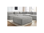 Modular Fixed Corner Sofa Jeanne Velvet Fabric with 4 Armchairs, 1 Corner and 1 Ottoman