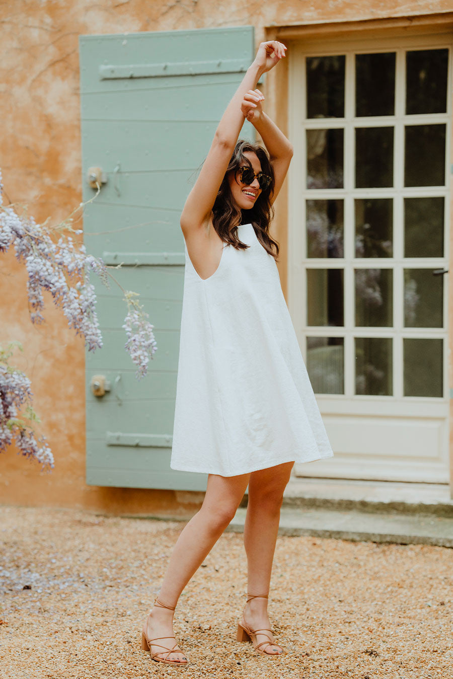 Robe Noélie Lin Blanc