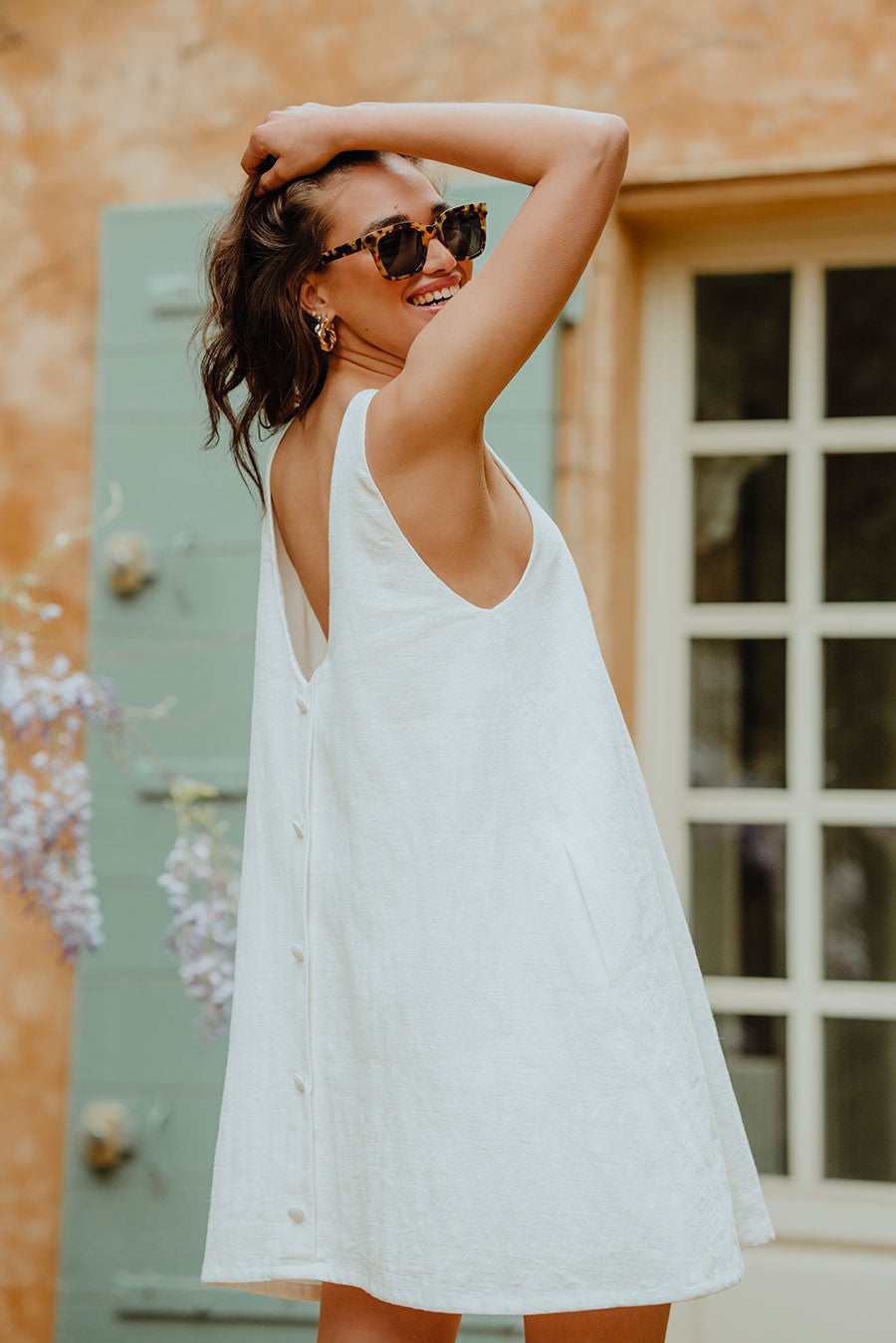 Robe Noélie Lin Blanc