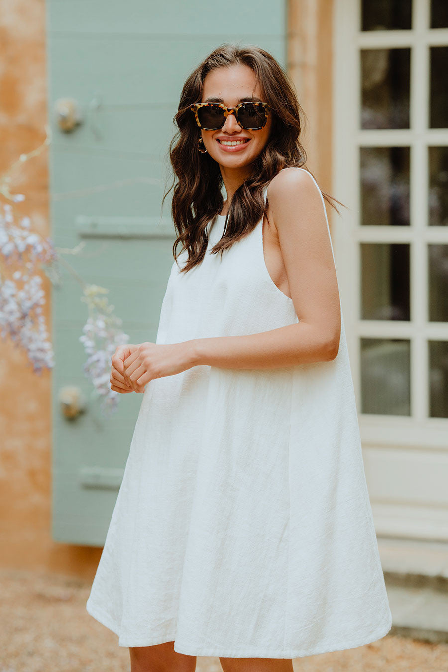 Robe Noélie Lin Blanc