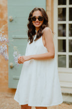 Robe Noélie Lin Blanc