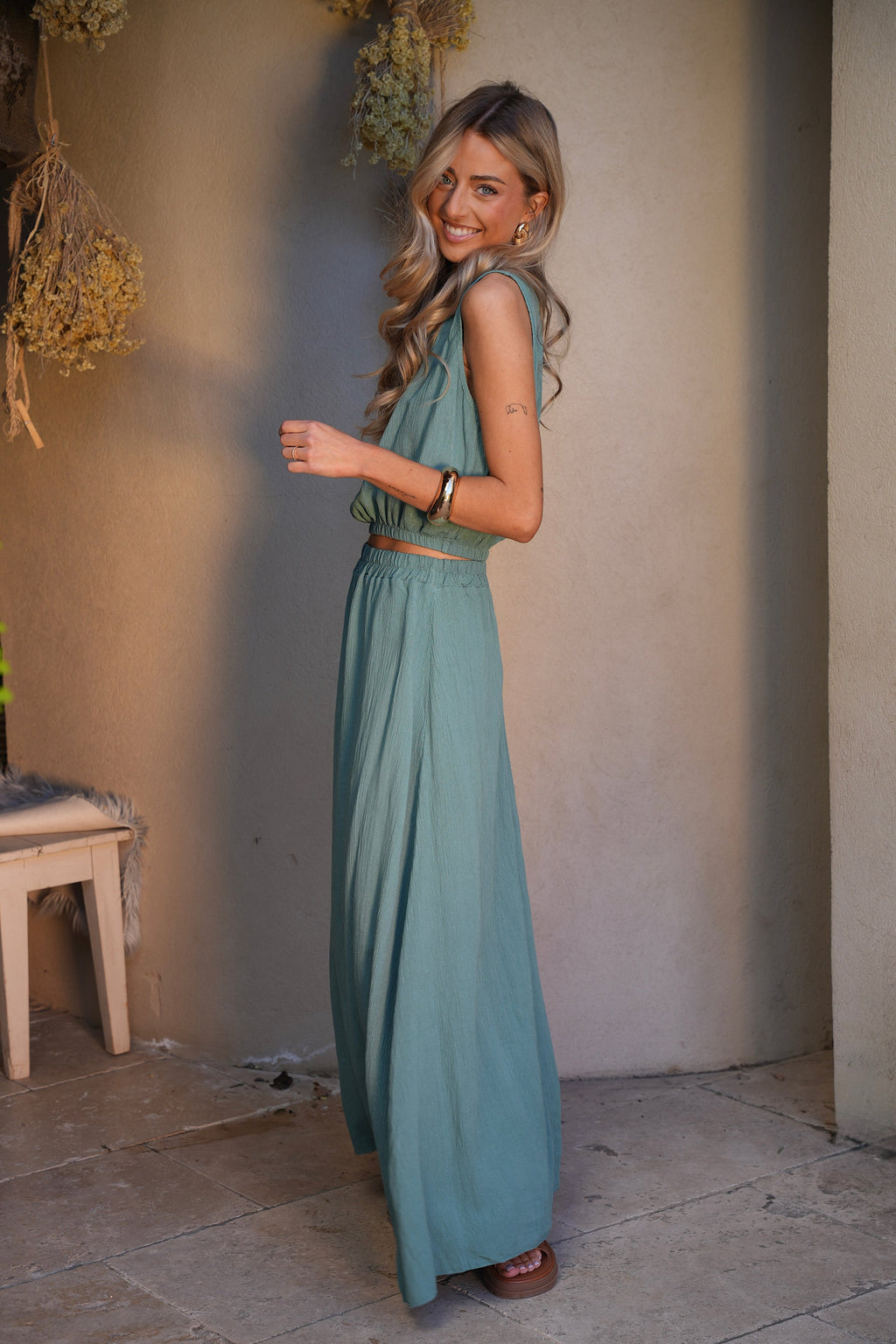 Ensemble Jupe/Top Elize - Bleu Canard