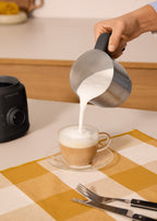 Retro Milk Frother - Milk Frother & Heater with Removable Jug - Black