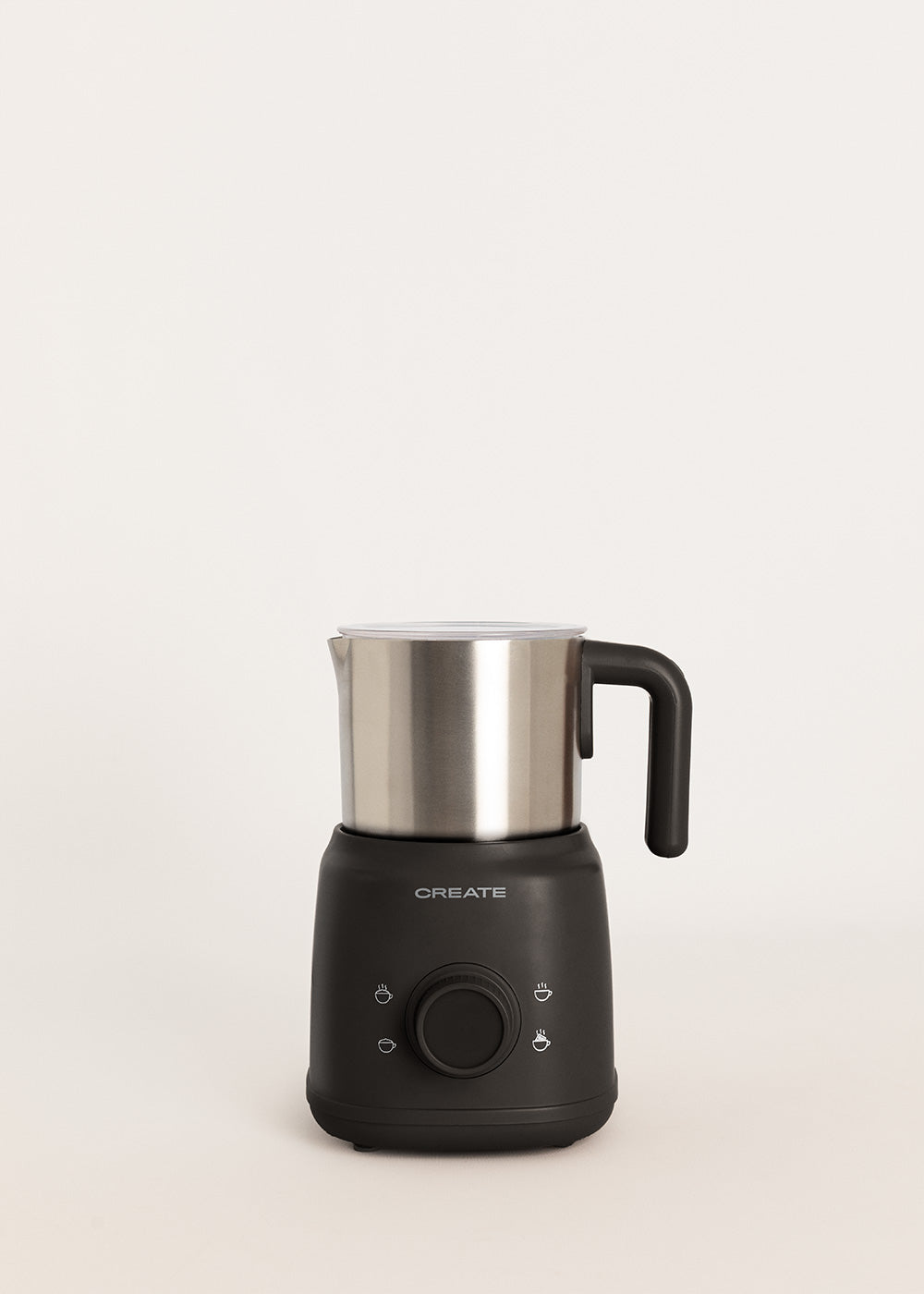 Retro Milk Frother - Milk Frother & Heater with Removable Jug - Black