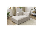 Chaise longue para sofá modular MEGEVE - Tela jaspeada - Esquina izquierda