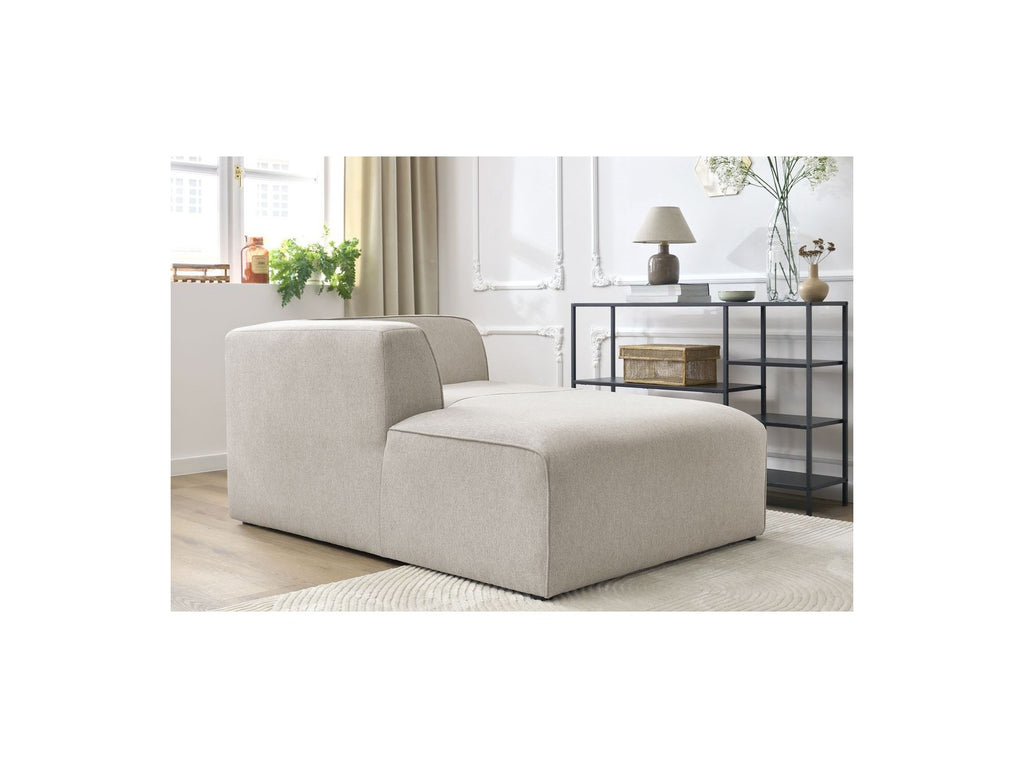 Chaise longue para sofá modular MEGEVE - Tela jaspeada - Esquina izquierda