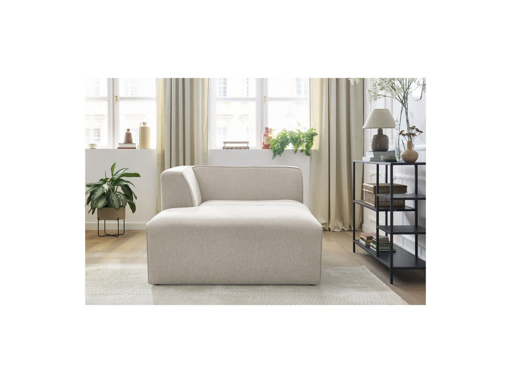 Chaise longue para sofá modular MEGEVE - Tela jaspeada - Esquina izquierda