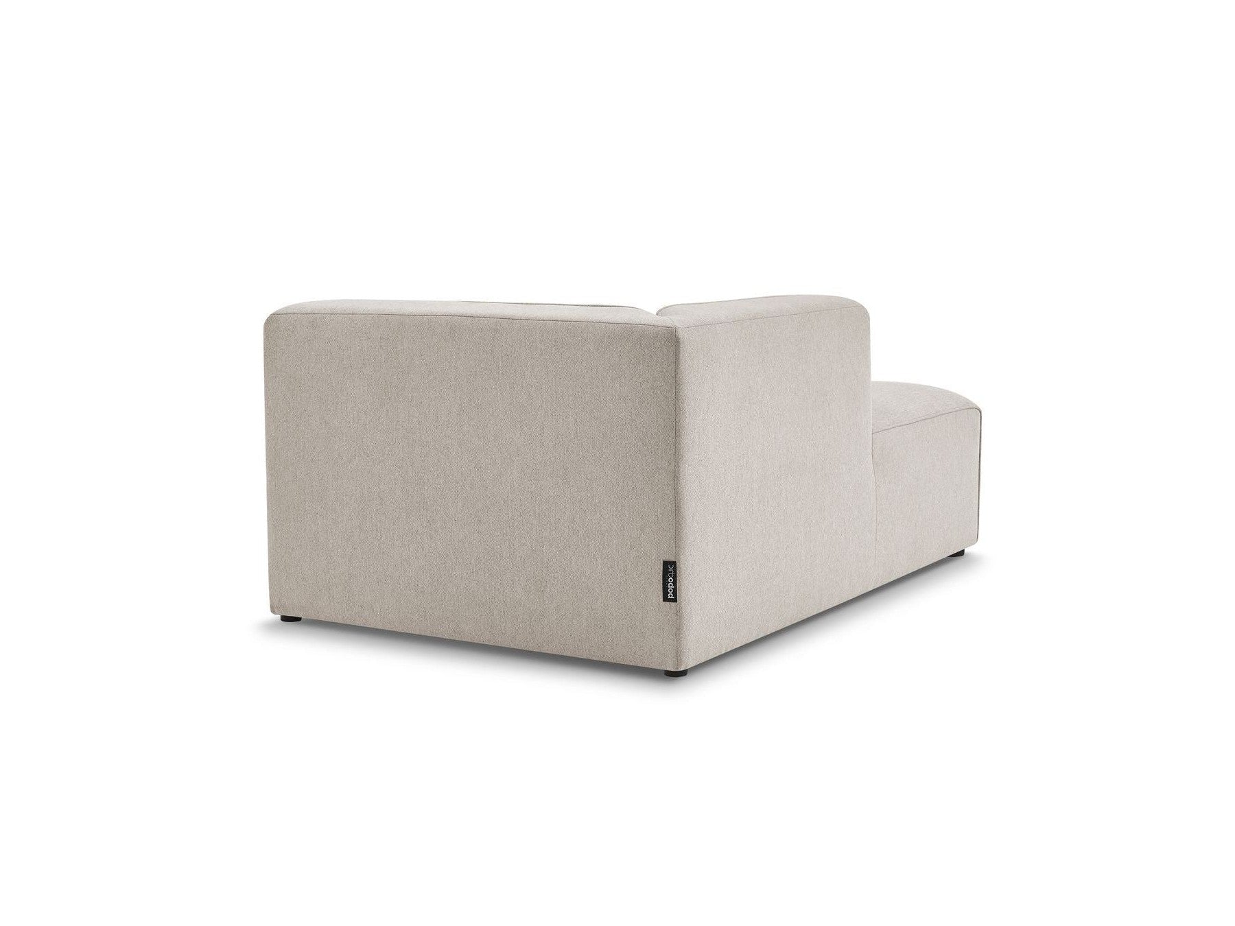 Chaise longue para sofá modular MEGEVE - Tela jaspeada - Esquina izquierda