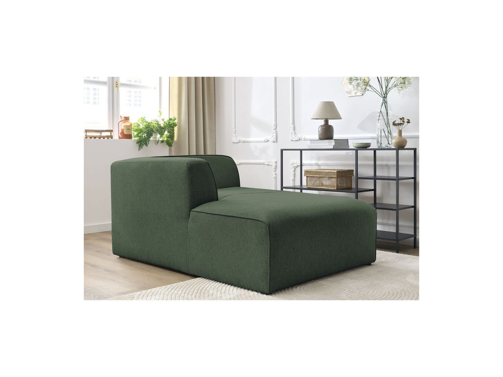 Chaise longue para sofá modular MEGEVE - Tela jaspeada - Esquina izquierda