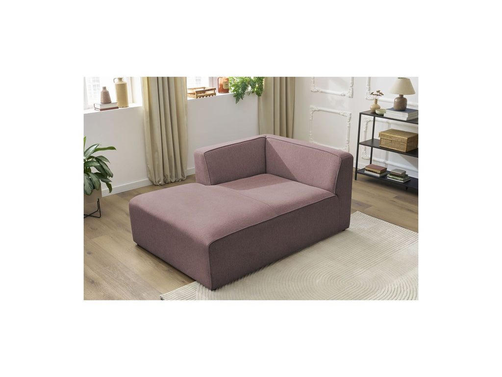 Chaise longue para sofá modular MEGEVE - Tela jaspeada - Esquina izquierda