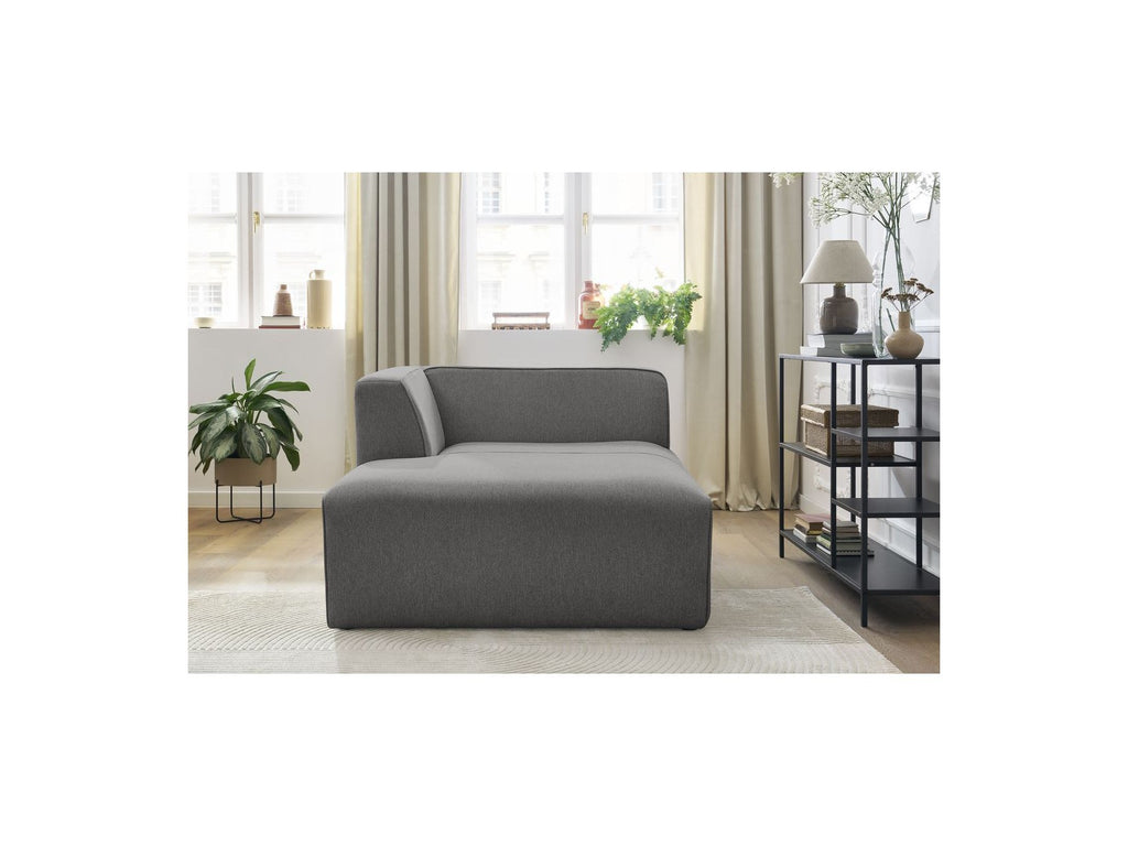 Chaise longue para sofá modular MEGEVE - Tela jaspeada - Esquina izquierda