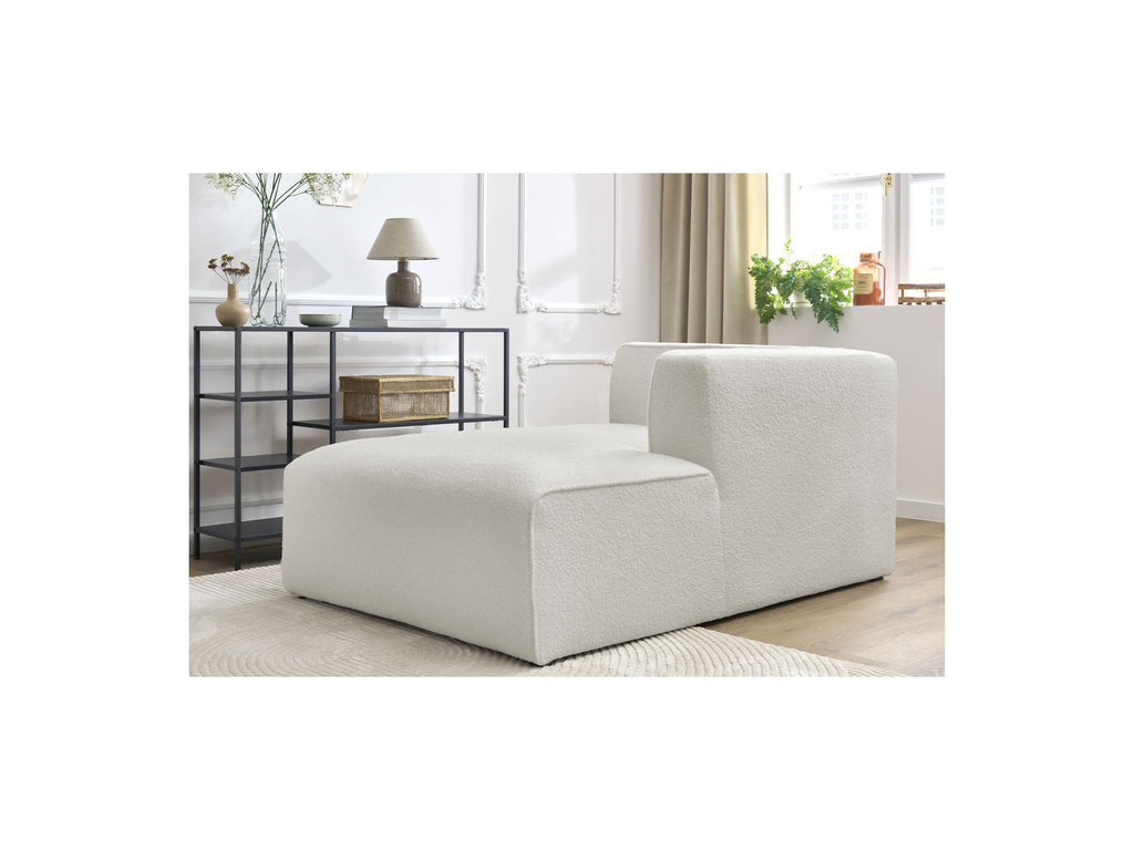 Chaise longue para sofá modular Megeve - Tejido bouclé - Esquina derecha