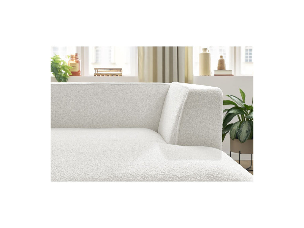 Chaise longue para sofá modular Megeve - Tejido bouclé - Esquina derecha