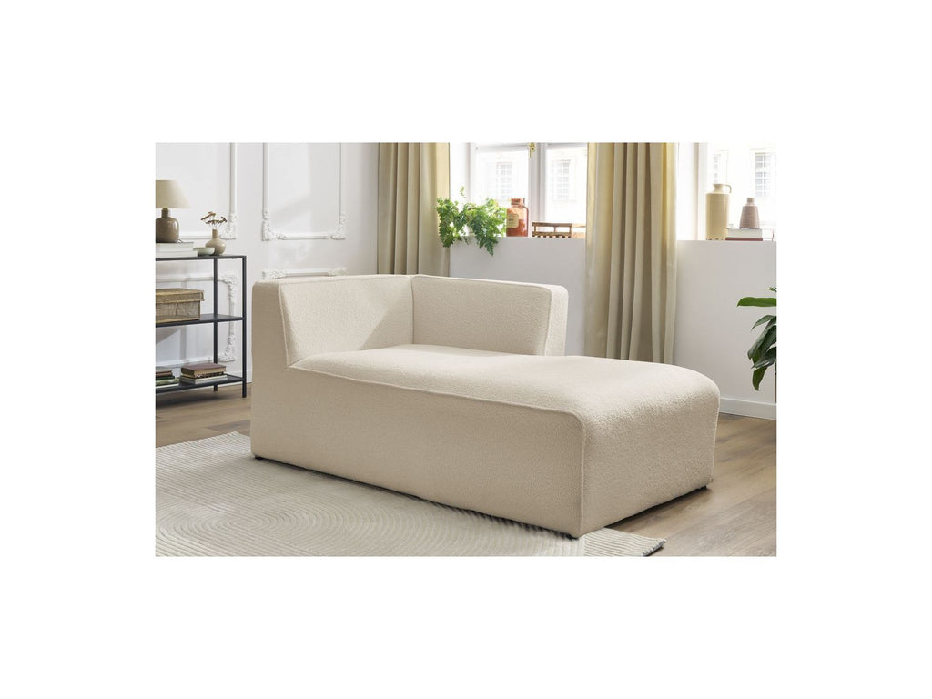 Chaise longue para sofá modular Megeve - Tejido bouclé - Esquina derecha