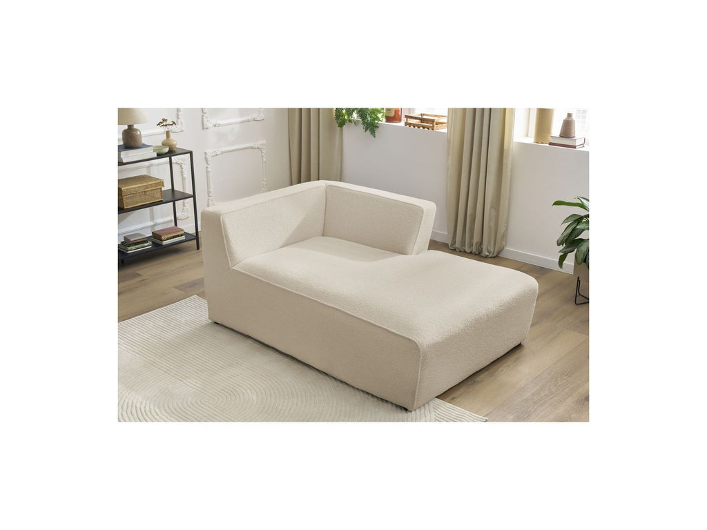 Chaise longue para sofá modular Megeve - Tejido bouclé - Esquina derecha