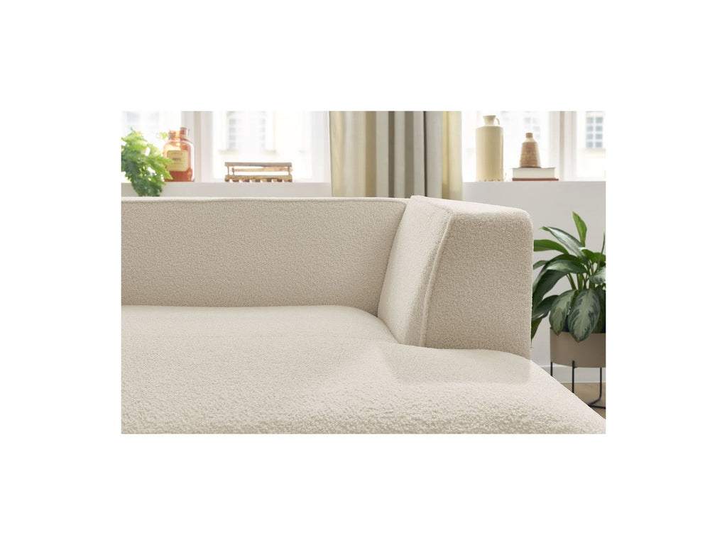 Chaise longue para sofá modular Megeve - Tejido bouclé - Esquina derecha