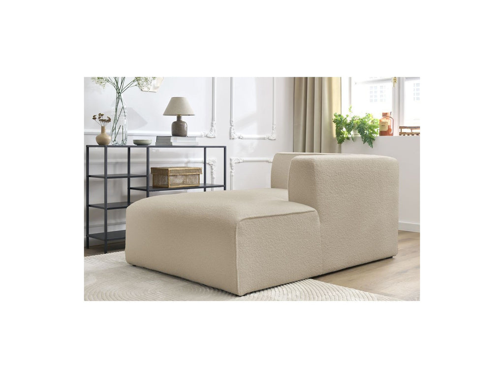 Chaise longue para sofá modular Megeve - Tejido bouclé - Esquina derecha