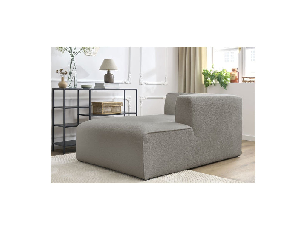 Chaise longue para sofá modular Megeve - Tejido bouclé - Esquina derecha