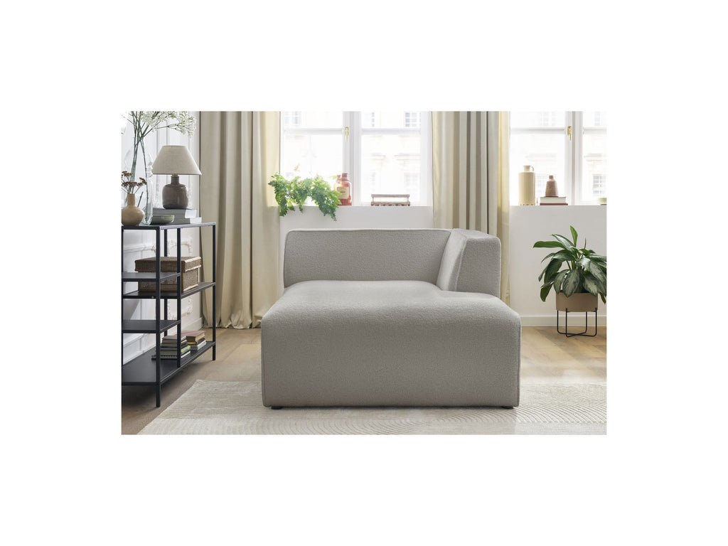 Chaise longue para sofá modular Megeve - Tejido bouclé - Esquina derecha