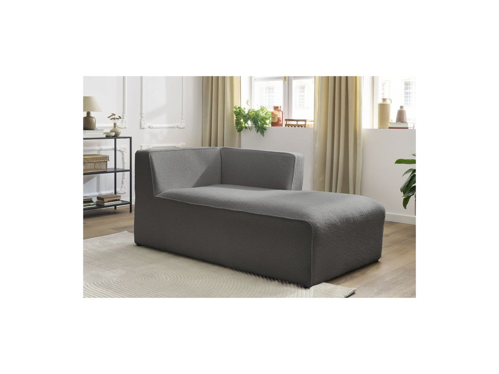 Chaise longue para sofá modular Megeve - Tejido bouclé - Esquina derecha