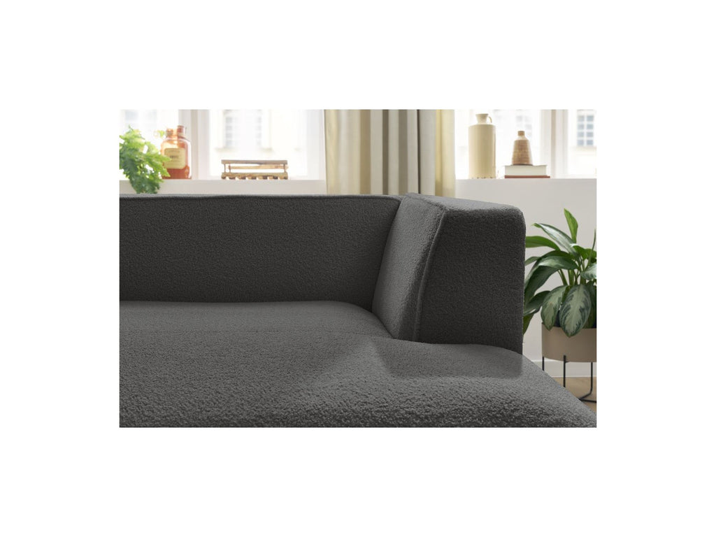 Chaise longue para sofá modular Megeve - Tejido bouclé - Esquina derecha