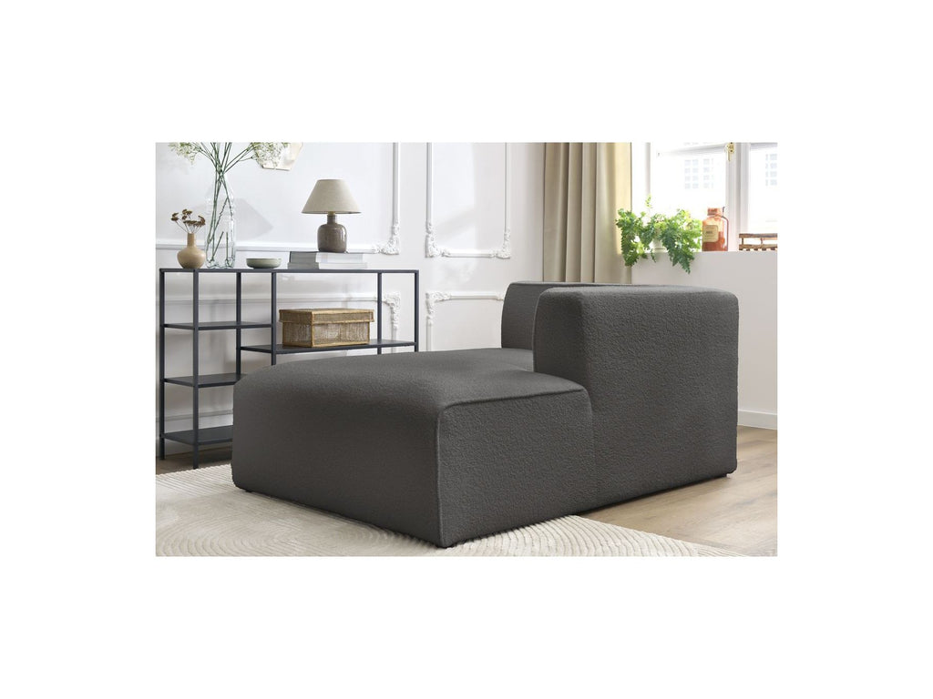 Chaise longue para sofá modular Megeve - Tejido bouclé - Esquina derecha