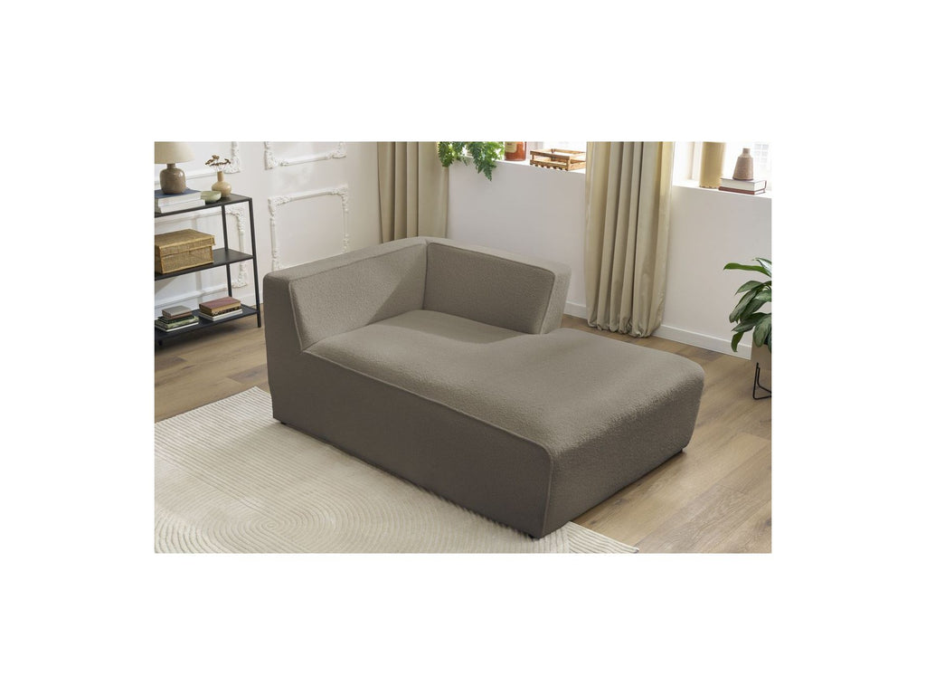 Chaise longue para sofá modular Megeve - Tejido bouclé - Esquina derecha