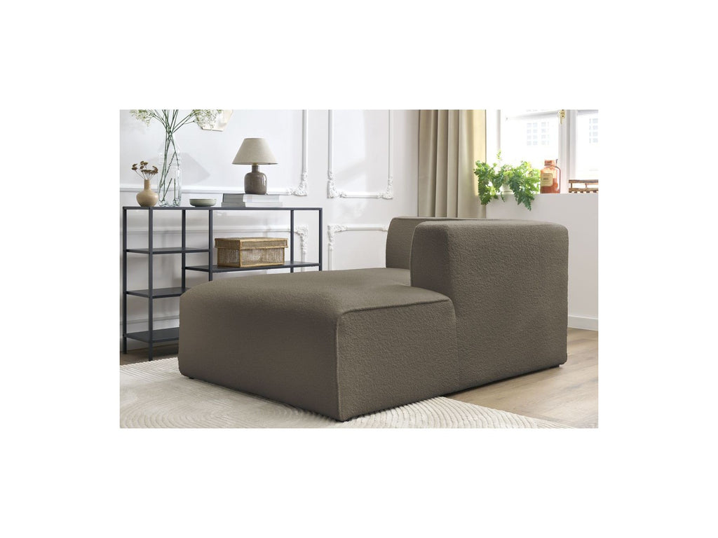 Chaise longue para sofá modular Megeve - Tejido bouclé - Esquina derecha