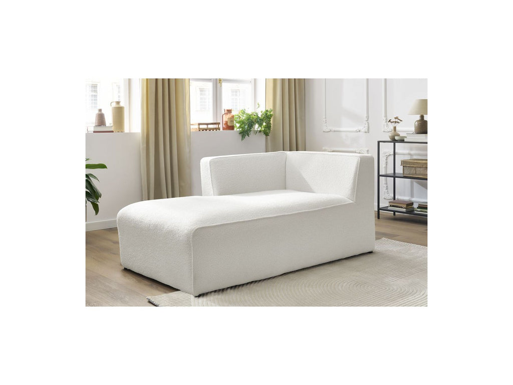 Chaise Longue for MEGEVE Modular Sofa - Bouclé Fabric - Left Corner